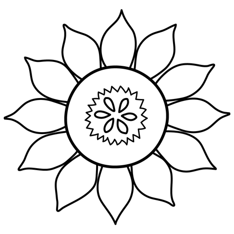 Sunflower  Coloring Page